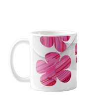 Pink geometric flower mug