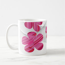 Pink geometric flower mug kaffemugg