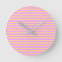 Pink Geometric  Rund Klocka
