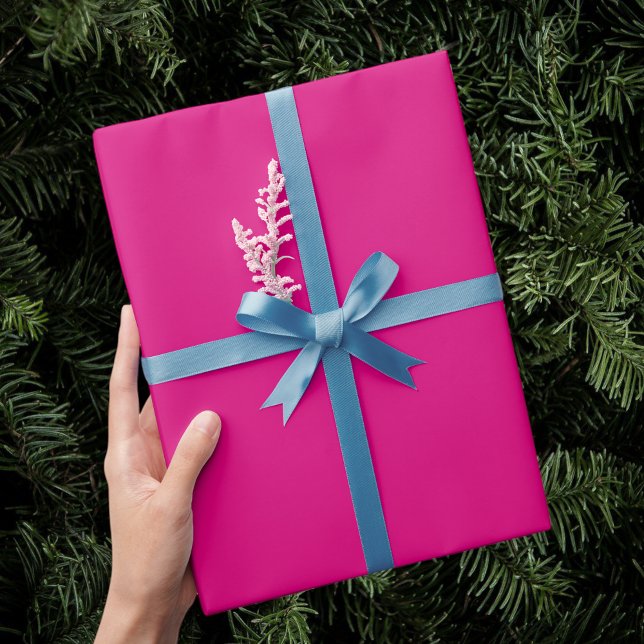 Pink Gift Wrap , Designer Gift Wrap,  Bright Solid Presentpapper (Skapare uppladdad)