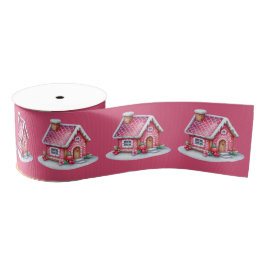 Pink Gingerbread House On Pink 