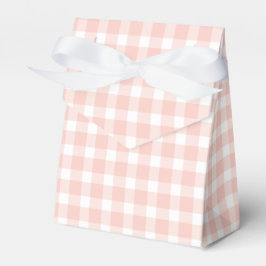 Pink Gingham Favor Box Presentaskar