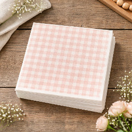 Pink Gingham Paper Napkins Pappersservett