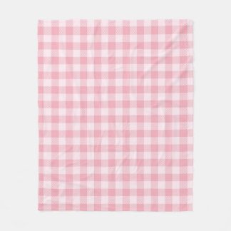 Pink Gingham Pattern Girly Check Plaid Checkered Fleecefilt