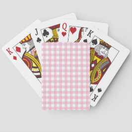Pink Gingham Playing Deck of Cards Casinokort