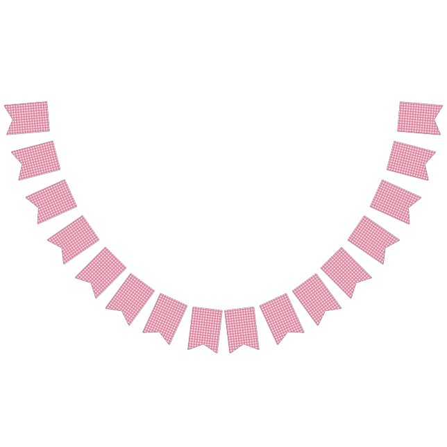 Pink Gingham Sweet One Girl 1st Birthday Party Vimplar (Alla)