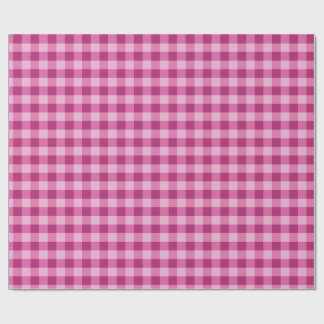 Pink Gingham Wrapping Paper Cute Gift Wrap Presentpapper