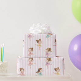 Pink Girls Bow Tutu Ballerina Birthday Presentpapper