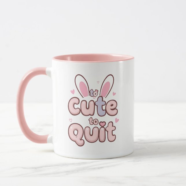 Pink Girly Motivational Saying Mugg (Vänster)