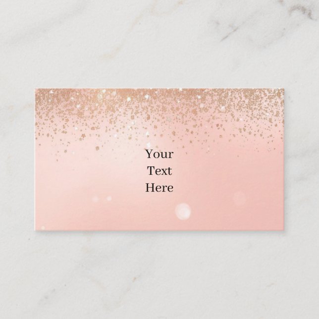 Pink Glam Beauty Business Card Visitkort (Framsida)