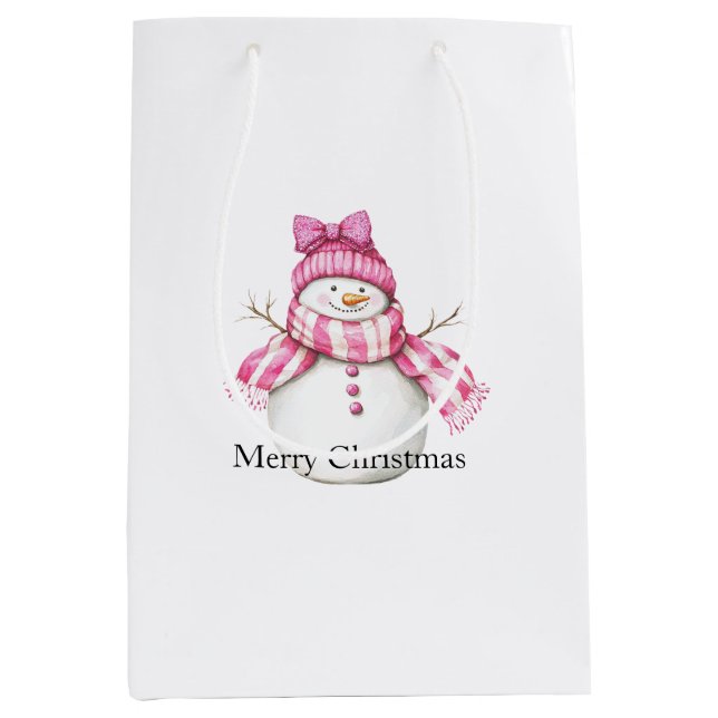 Pink Glam Snowman Snowwoman Christmas (Framsidan)