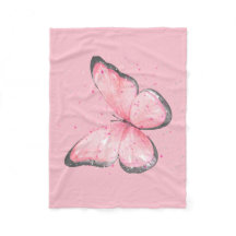 pink glitter butterfly