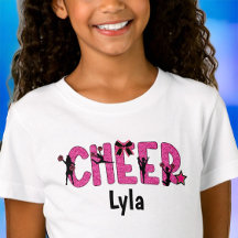 Pink Glitter Cheerledare Cheer Personalized