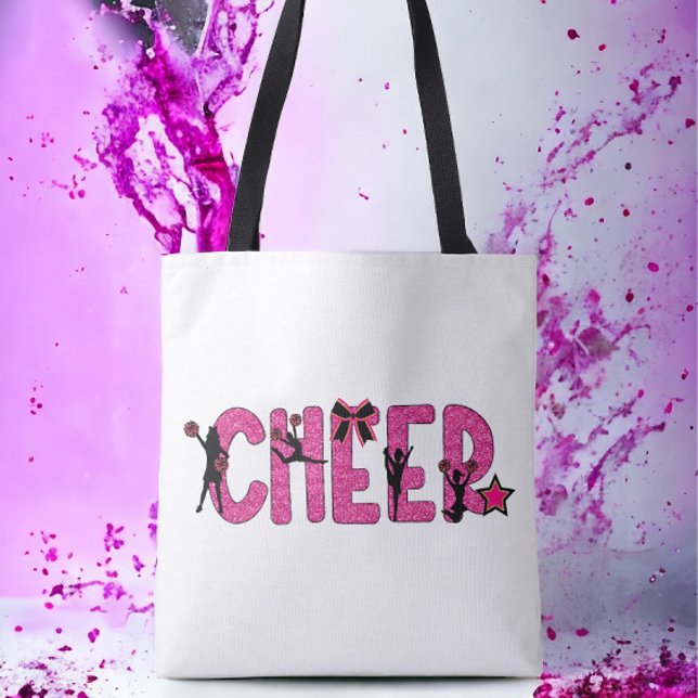 Pink Glitter Cheerledare Cheer Tygkasse (Skapare uppladdad)