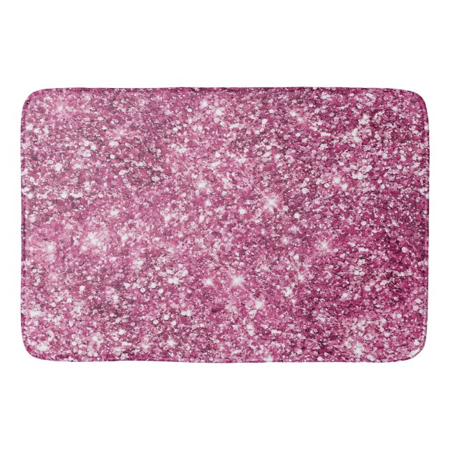 Pink Glitz Glitter Glam Sparkle Badrumsmatta (Framsidan)
