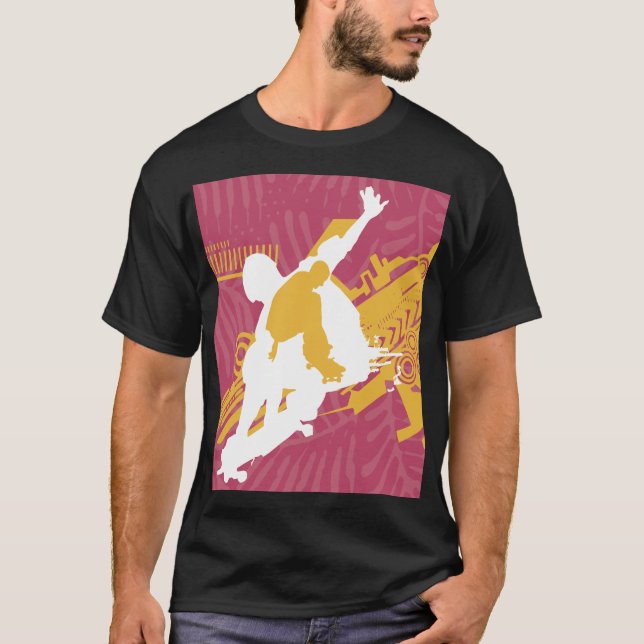 Pink & Gold Skater T-Shirt (Framsida)