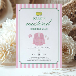 Pink Golf Birthday Invitation Template Girls FirsT Inbjudningar