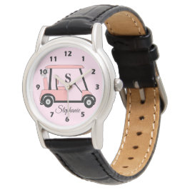 Pink Golf Buggy Watch Armbandsur