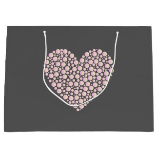 Pink Gradient Heart Circles – Dark Grey Minimal 