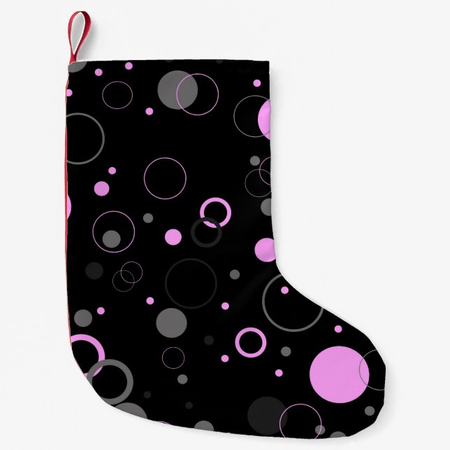 Pink Gray abstract seamless pattern with circles.  Liten Julstrumpa (Framsidan)