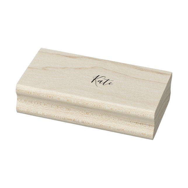 Pink green cherry tree name boho retro rustic bold stämpel (Stämpel)