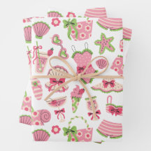Pink & Green Coquette Summer Beach Vacation