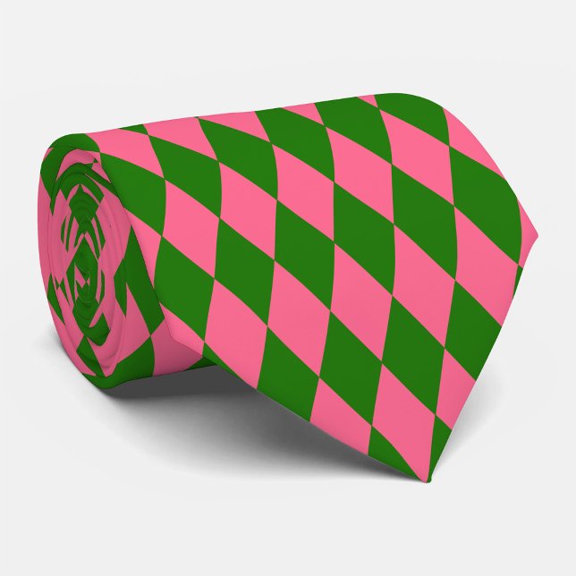 Pink Green Harlequin Checkered Design  Slips (Skapare uppladdad)