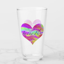 Pink Green Heart Glaskopp