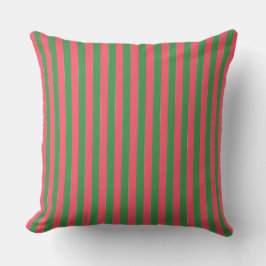 Pink Green Stripes,Lovely,Modern, Simple, Trendy Kudde