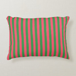 Pink Green Stripes,Lovely,Modern, Simple, Trendy Prydnadskudde