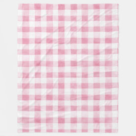 Pink Green White Plaid Stripes  Fleecefilt