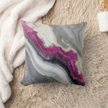 Pink, Grey White Stone Marble Printed