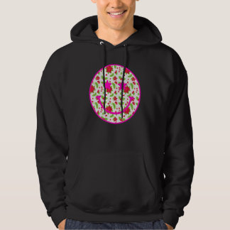 Pink Happy Face Flower Pattern  Smile Face Colorfu Hoodie