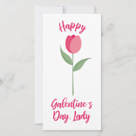 Pink Happy Galentine´s Day for Best Friend Kort