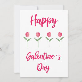 Pink Happy Galentine´s Day for Best Friend Kort