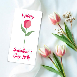 Pink Happy Galentine´s Day for Best Friend Kort