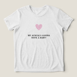Pink Heart Baby Shower T Shirt