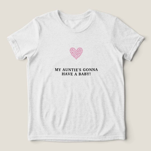Pink Heart Baby Shower T Shirt (Design Framsida)