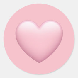 Pink Heart Emoji – Soft and Loving Symbol Art Runt Klistermärke