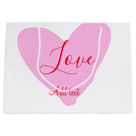 Pink heart love happy Valentine's day text red nam