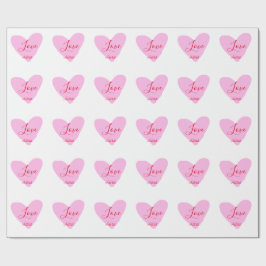 Pink heart love happy Valentine's day text red nam Presentpapper