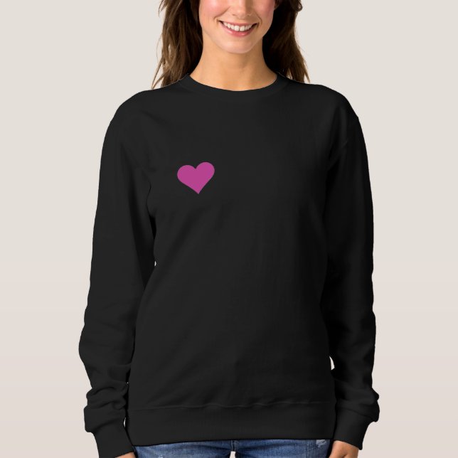 Pink Heart Love Sweatshirt – Stylish Art Hoodie fo T Shirt (Framsida)