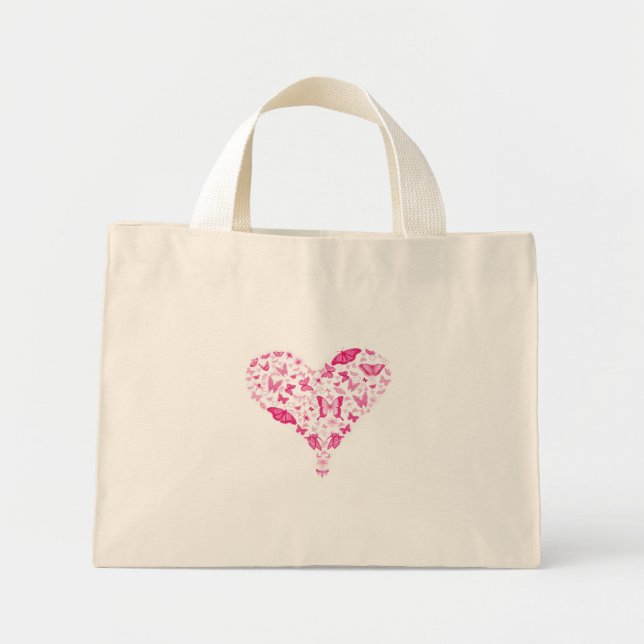 pink heart mini tygkasse (Framsidan)