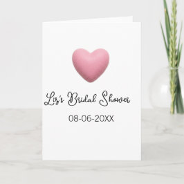 Pink heart pastel retro bridal shower date boho te kort