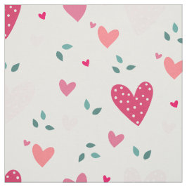 Pink Heart Pattern Baby Girl Nursery Fabric Tyg