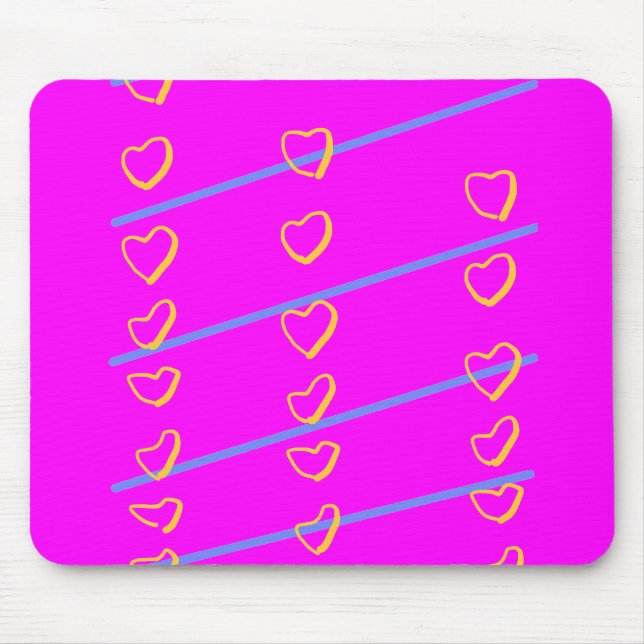 Pink Heart Scroll Musmatta (Framsidan)