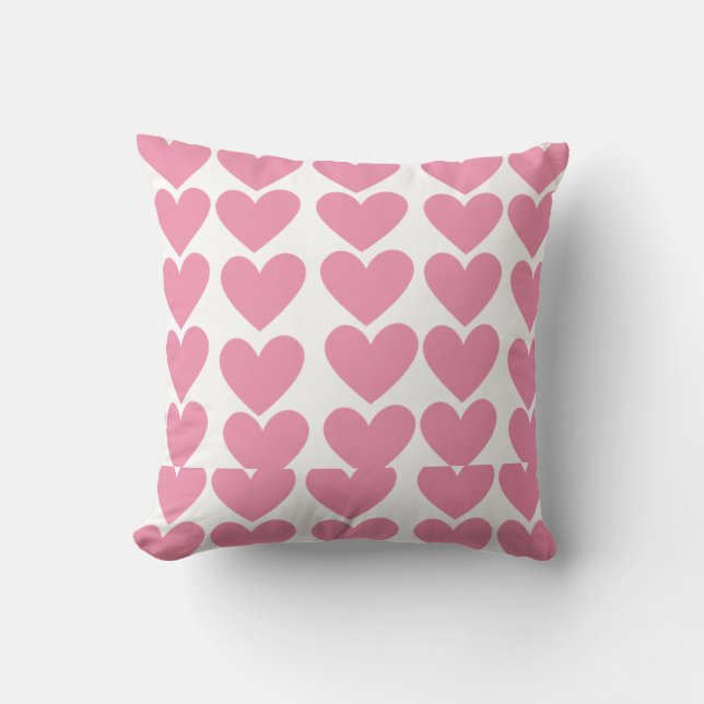Pink heart Throw Pillow Kudde (Framsida)