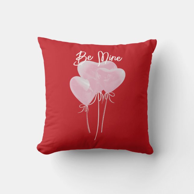 Pink Hearts Kudde (Framsida)