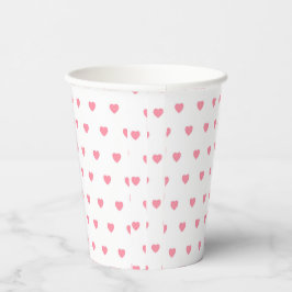 Pink Hearts Pattern Paper Cup