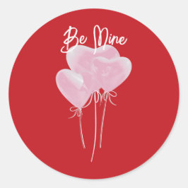 Pink Hearts Runt Klistermärke